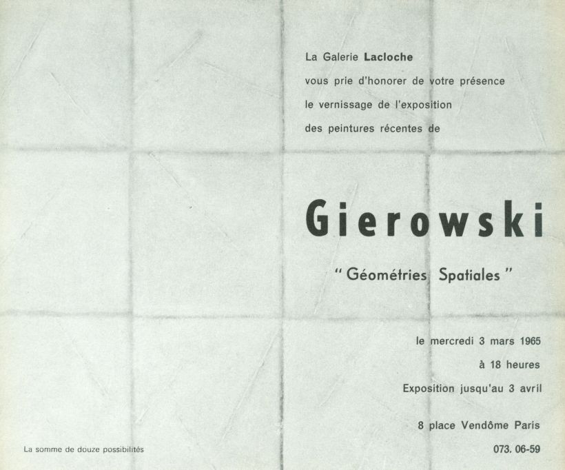 Katalog Stefan Gierowski  Geometries Spatiales