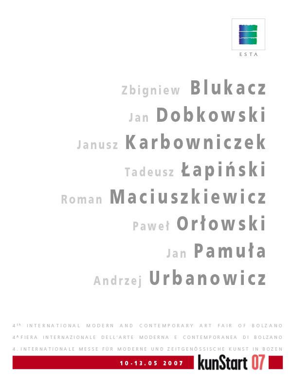 Katalog Jan Dobkowski  Kunstart 2007 Bolzano