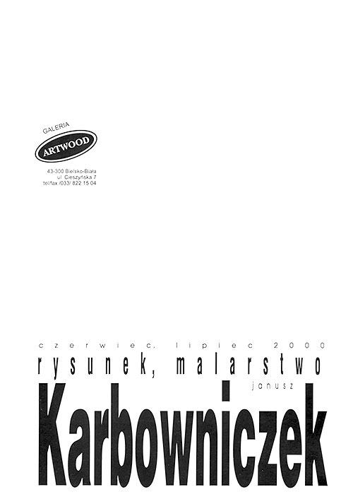 Katalog Janusz Karbowniczek  Rysunek Malarstwo