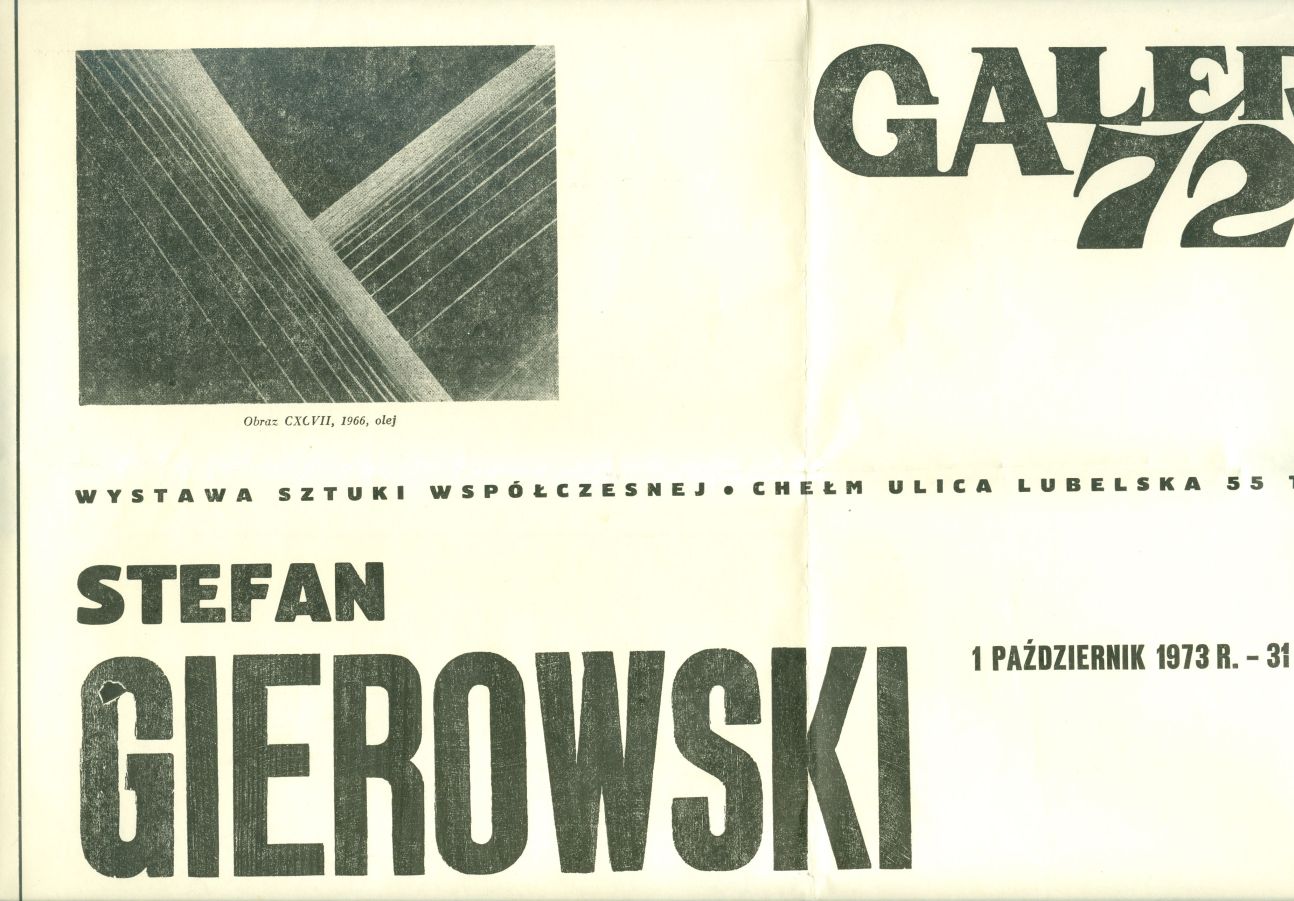 Katalog    Stefan Gierowski Galeria 72